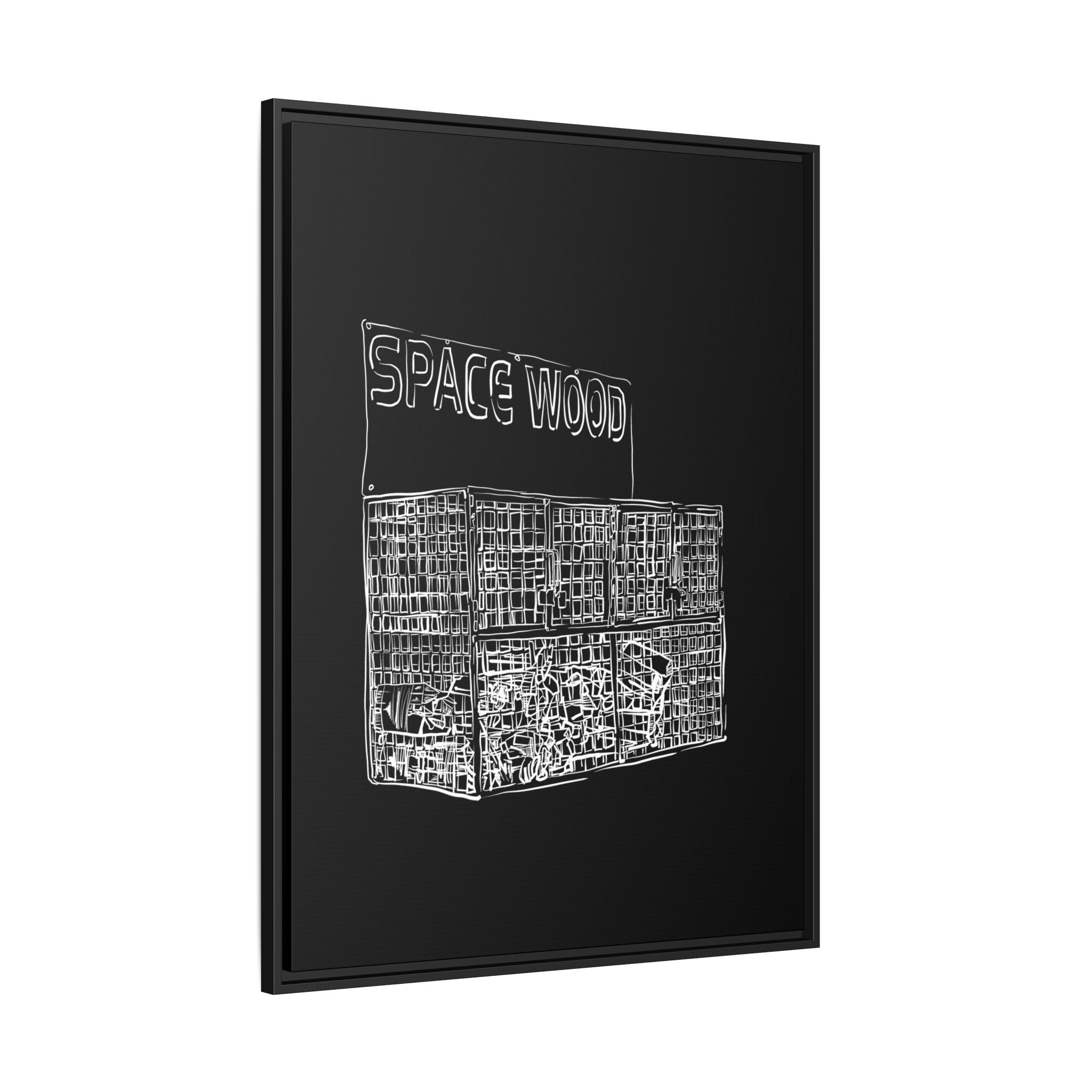 Sustainably Framed Giclee Stretched Canvas | Climate Change | Eco Friendly Frame | Social Good | Modern Aesthetic | Archival | SPACE WOOD