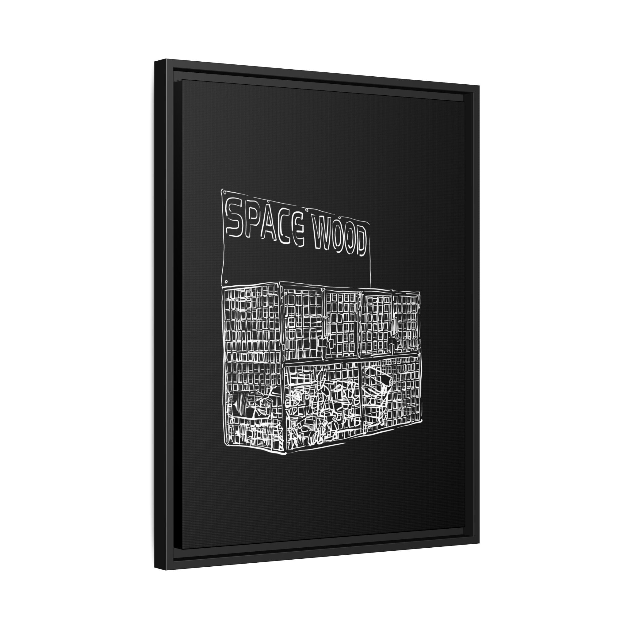 Sustainably Framed Giclee Stretched Canvas | Climate Change | Eco Friendly Frame | Social Good | Modern Aesthetic | Archival | SPACE WOOD