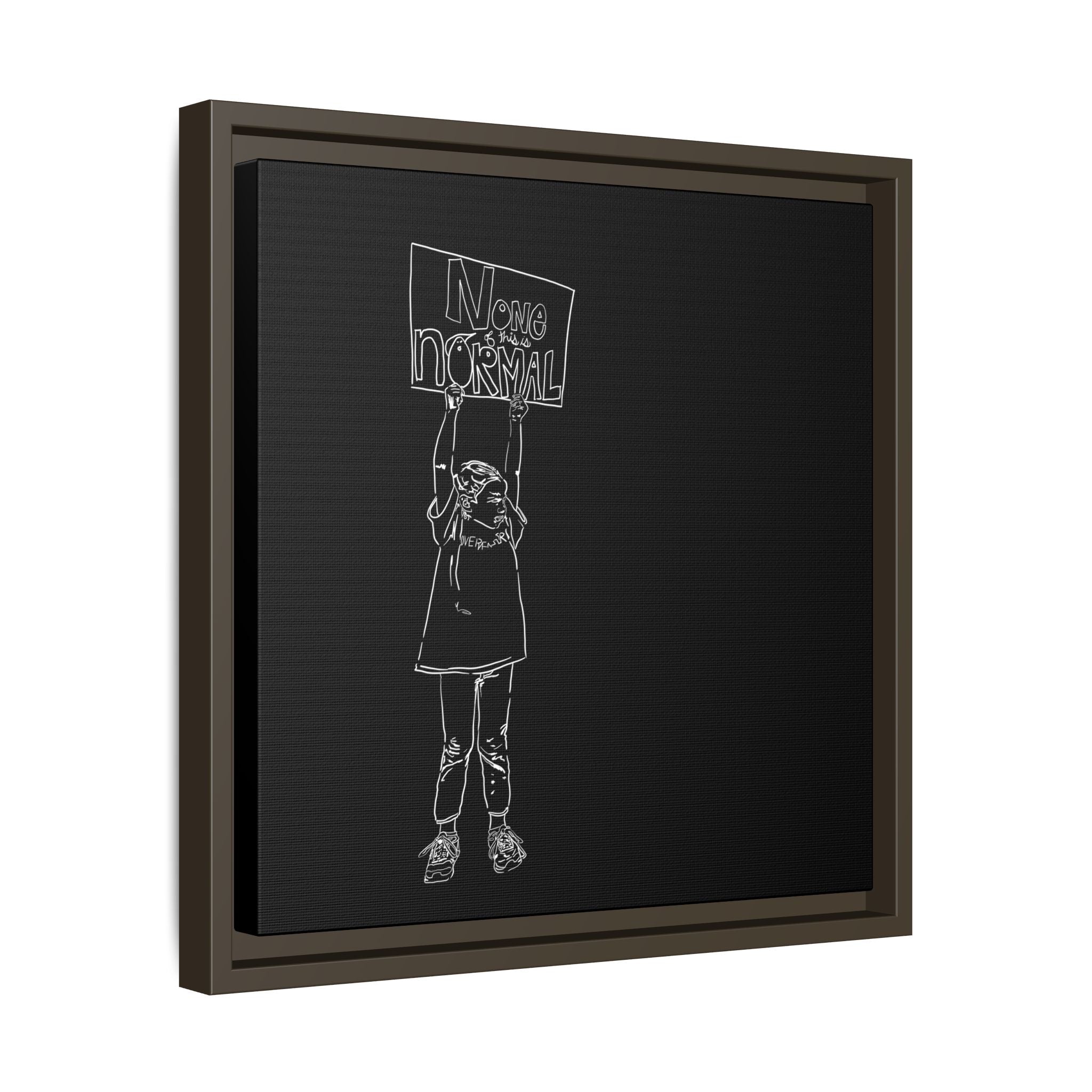 Sustainable Framed Archival Giclee  Stretched Canvas Social Art | Feminist  Print | Gallery Wall Art Museum Quality | NONE OF THIS IS NORMAL