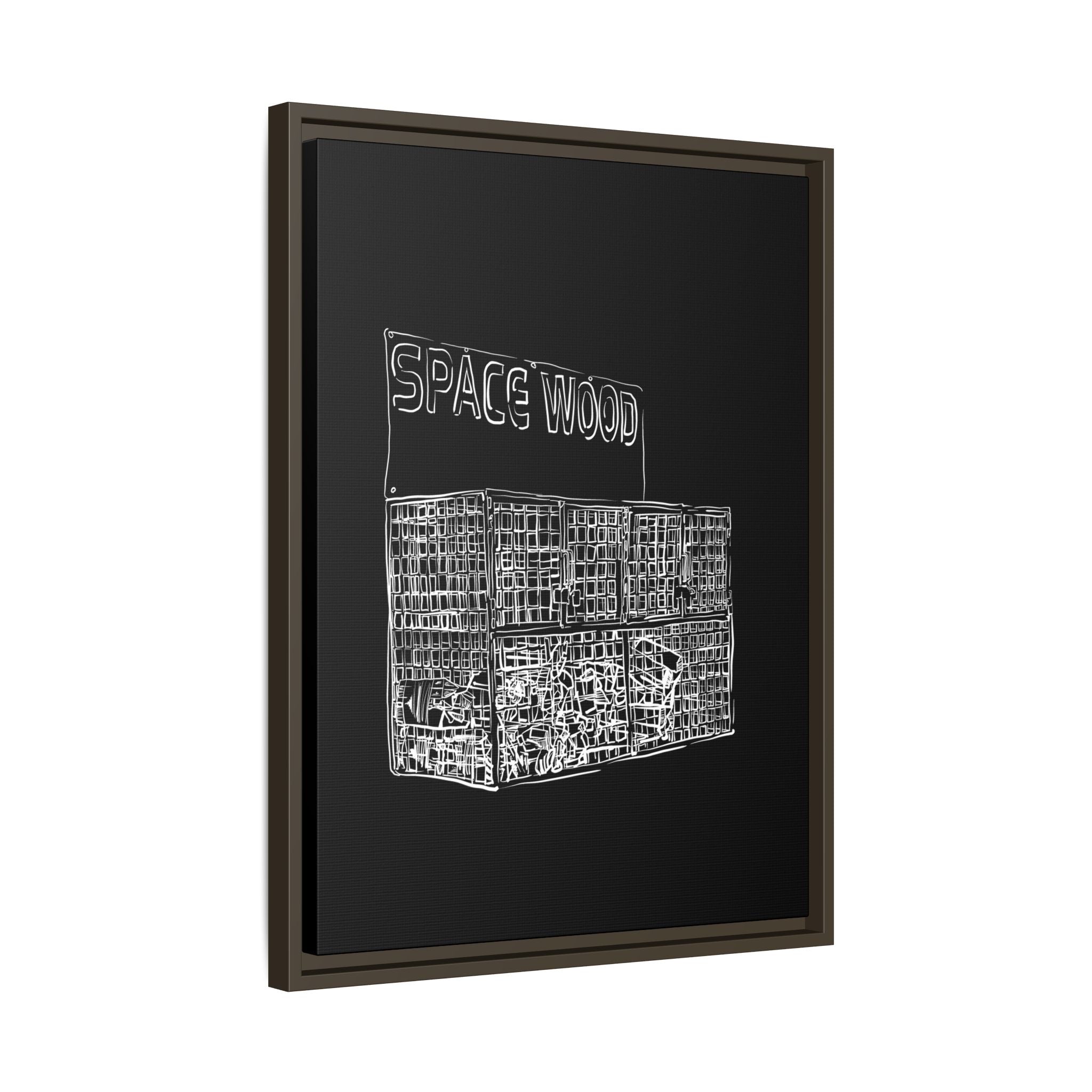 Sustainably Framed Giclee Stretched Canvas | Climate Change | Eco Friendly Frame | Social Good | Modern Aesthetic | Archival | SPACE WOOD