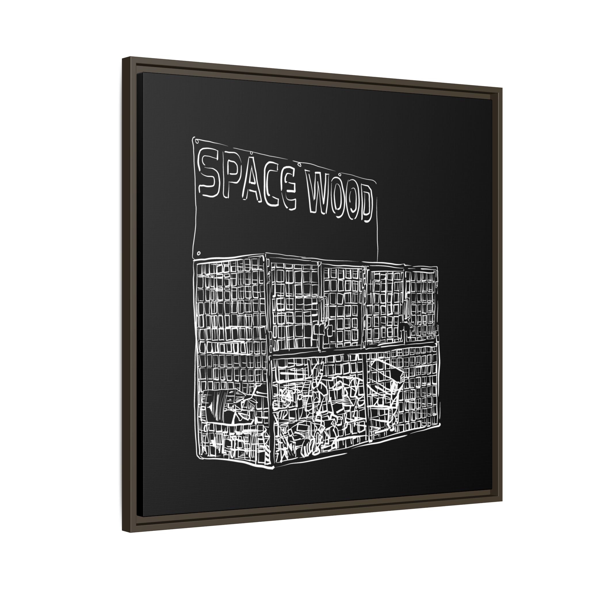 Sustainably Framed Giclee Stretched Canvas | Climate Change | Eco Friendly Frame | Social Good | Modern Aesthetic | Archival | SPACE WOOD