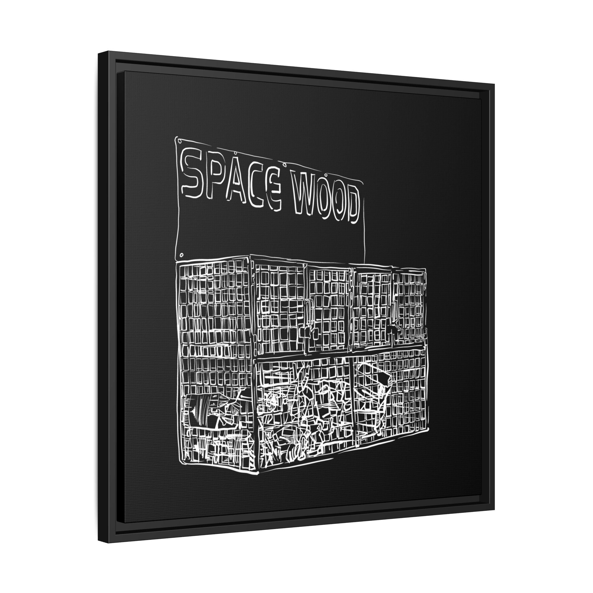 Sustainably Framed Giclee Stretched Canvas | Climate Change | Eco Friendly Frame | Social Good | Modern Aesthetic | Archival | SPACE WOOD