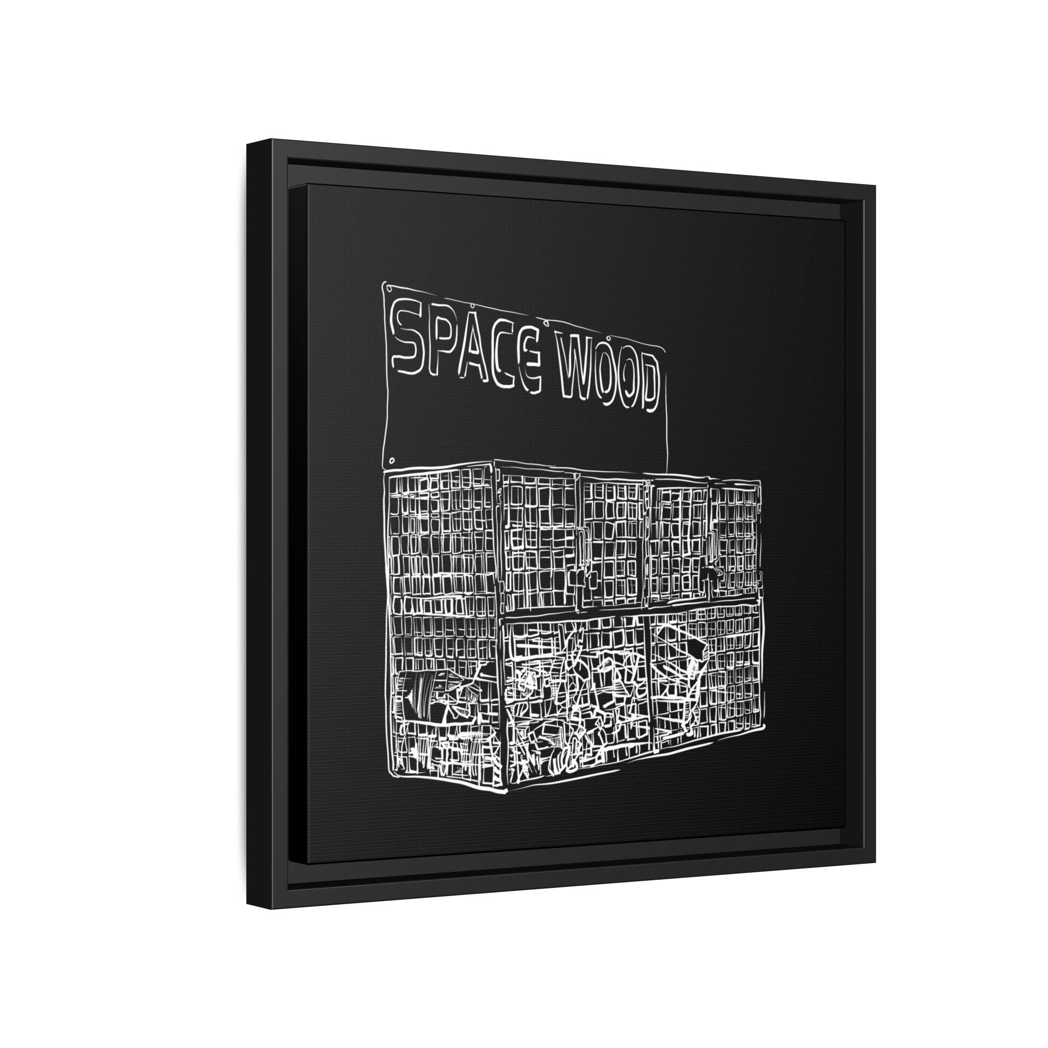 Sustainably Framed Giclee Stretched Canvas | Climate Change | Eco Friendly Frame | Social Good | Modern Aesthetic | Archival | SPACE WOOD