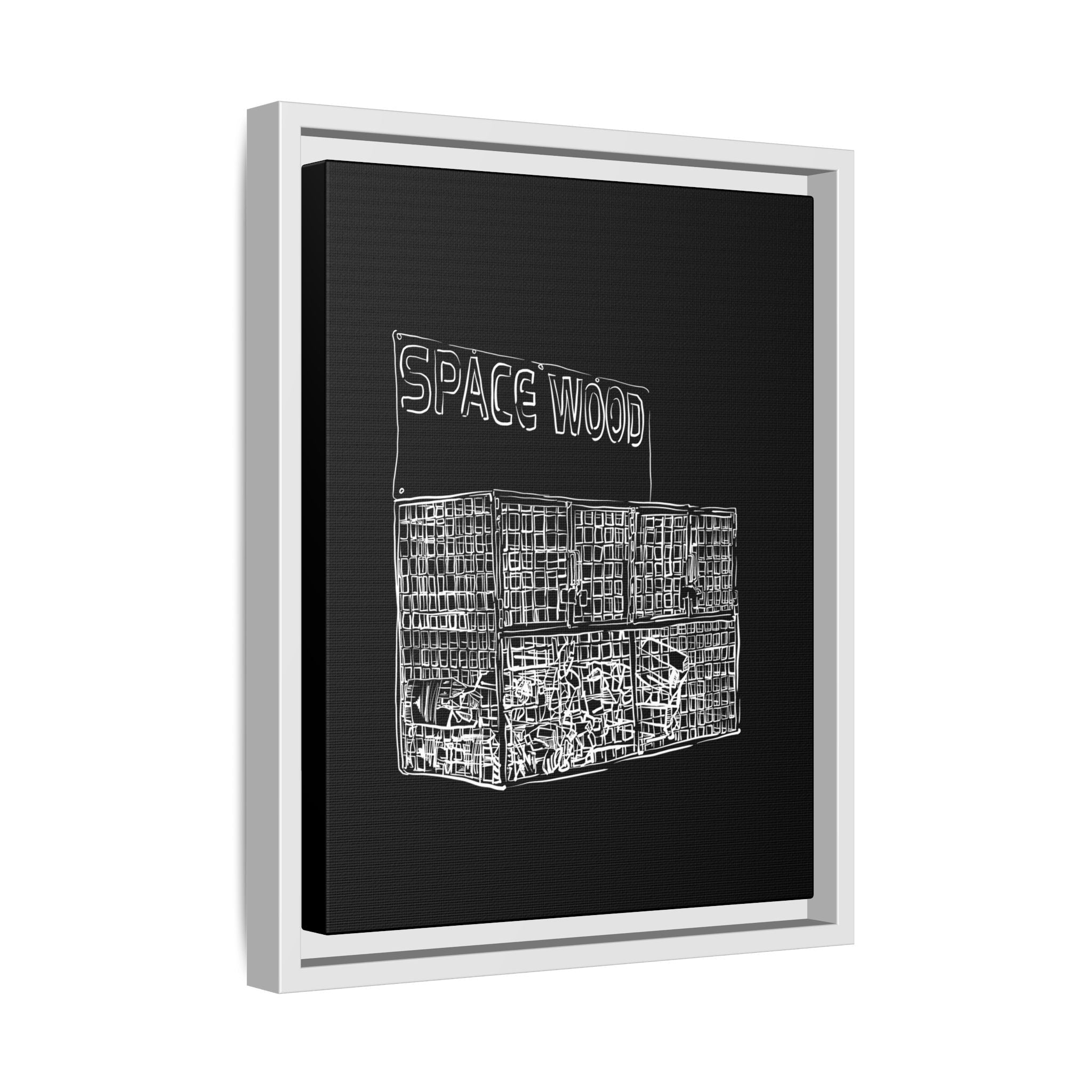 Sustainably Framed Giclee Stretched Canvas | Climate Change | Eco Friendly Frame | Social Good | Modern Aesthetic | Archival | SPACE WOOD