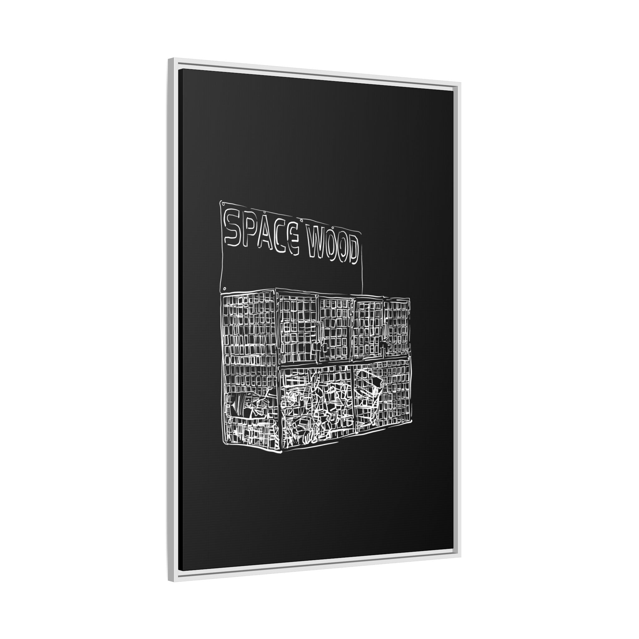 Sustainably Framed Giclee Stretched Canvas | Climate Change | Eco Friendly Frame | Social Good | Modern Aesthetic | Archival | SPACE WOOD