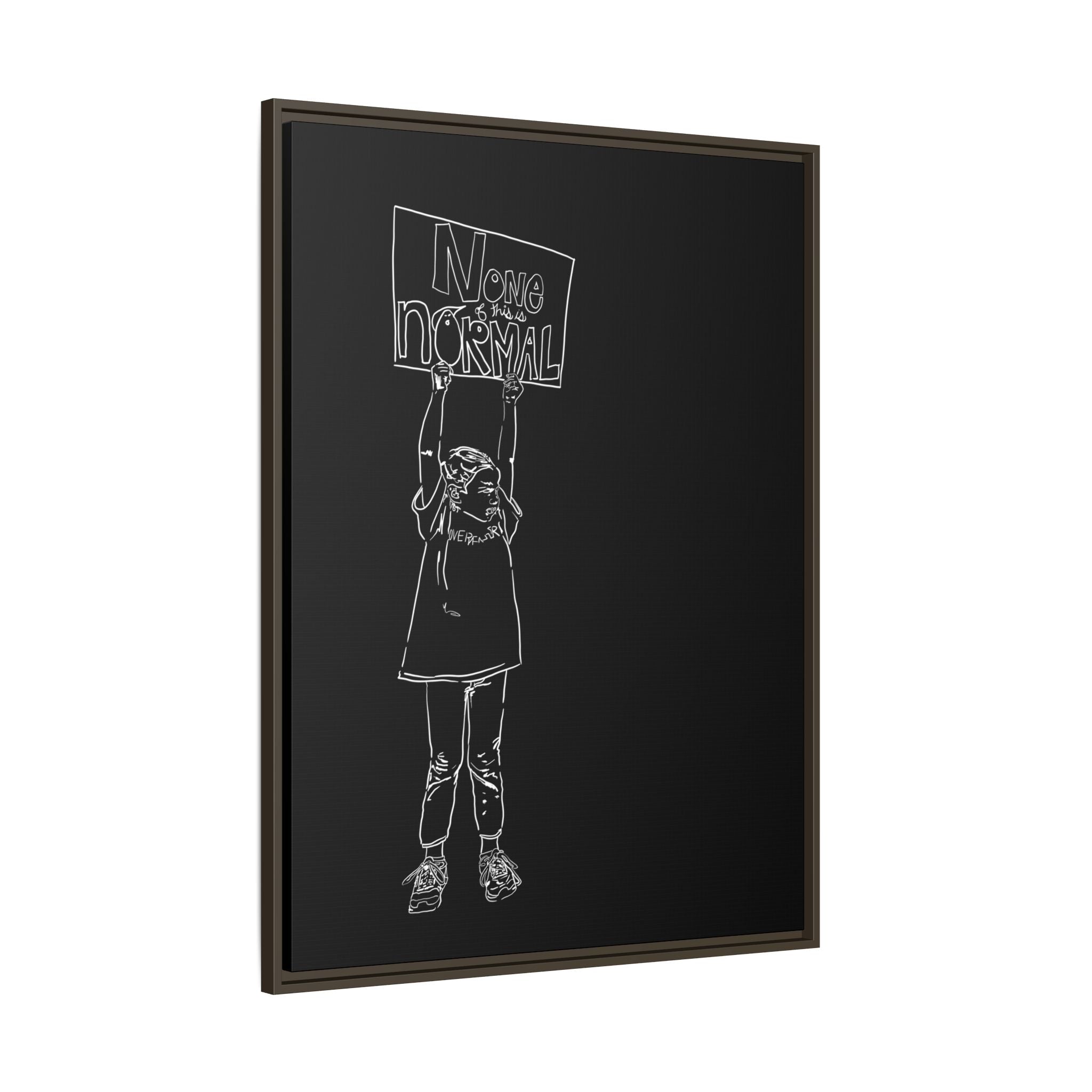 Sustainable Framed Archival Giclee  Stretched Canvas Social Art | Feminist  Print | Gallery Wall Art Museum Quality | NONE OF THIS IS NORMAL