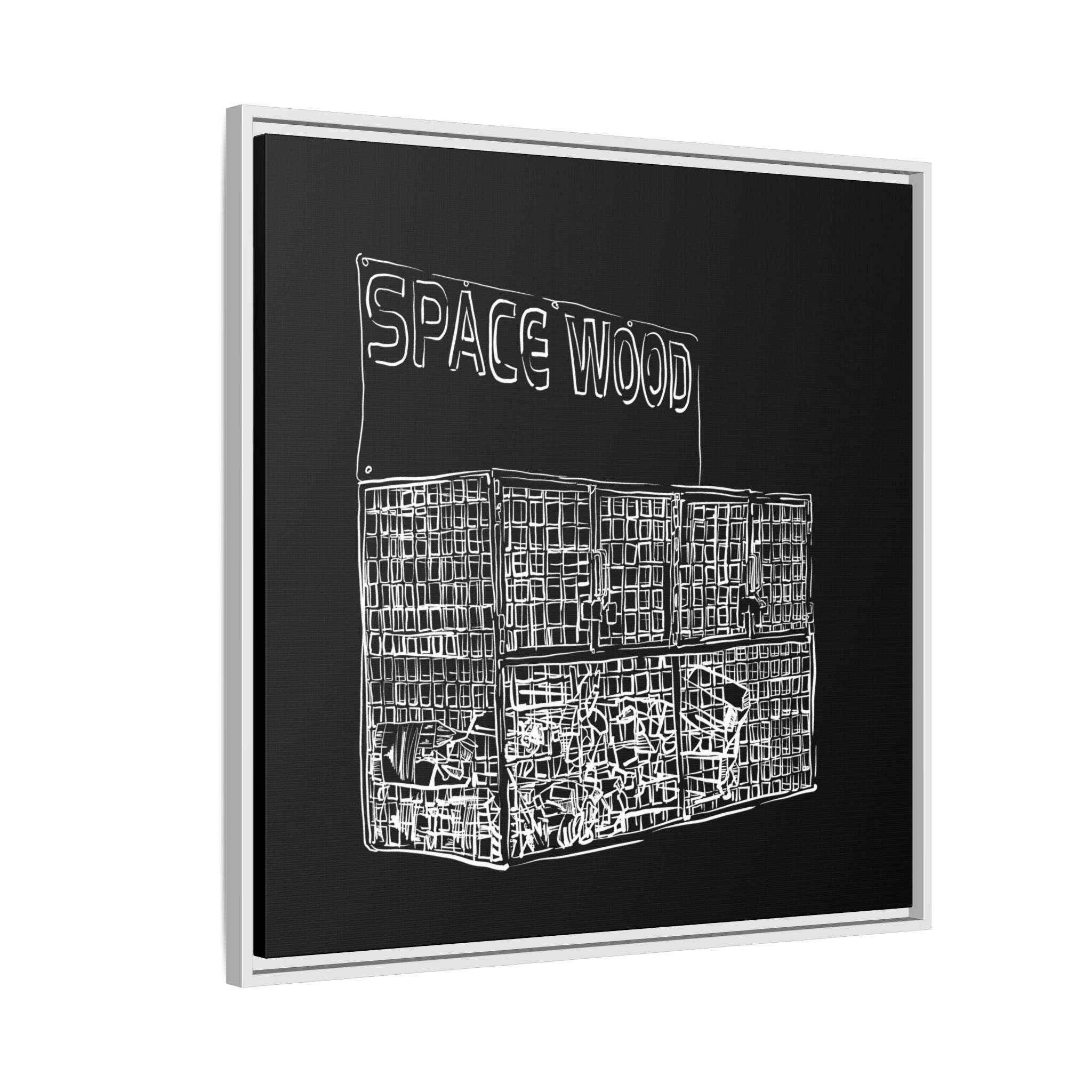 Sustainably Framed Giclee Stretched Canvas | Climate Change | Eco Friendly Frame | Social Good | Modern Aesthetic | Archival | SPACE WOOD