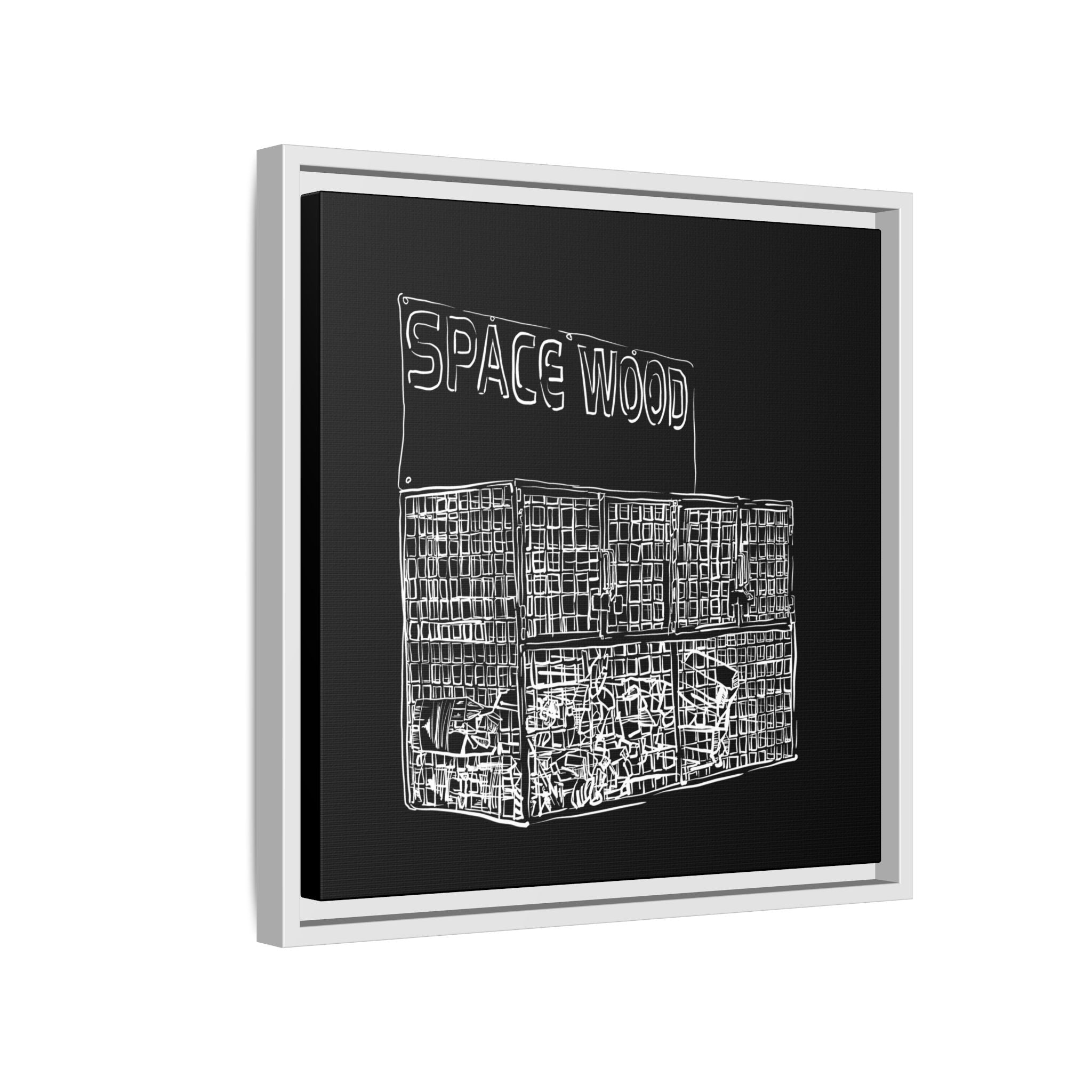 Sustainably Framed Giclee Stretched Canvas | Climate Change | Eco Friendly Frame | Social Good | Modern Aesthetic | Archival | SPACE WOOD