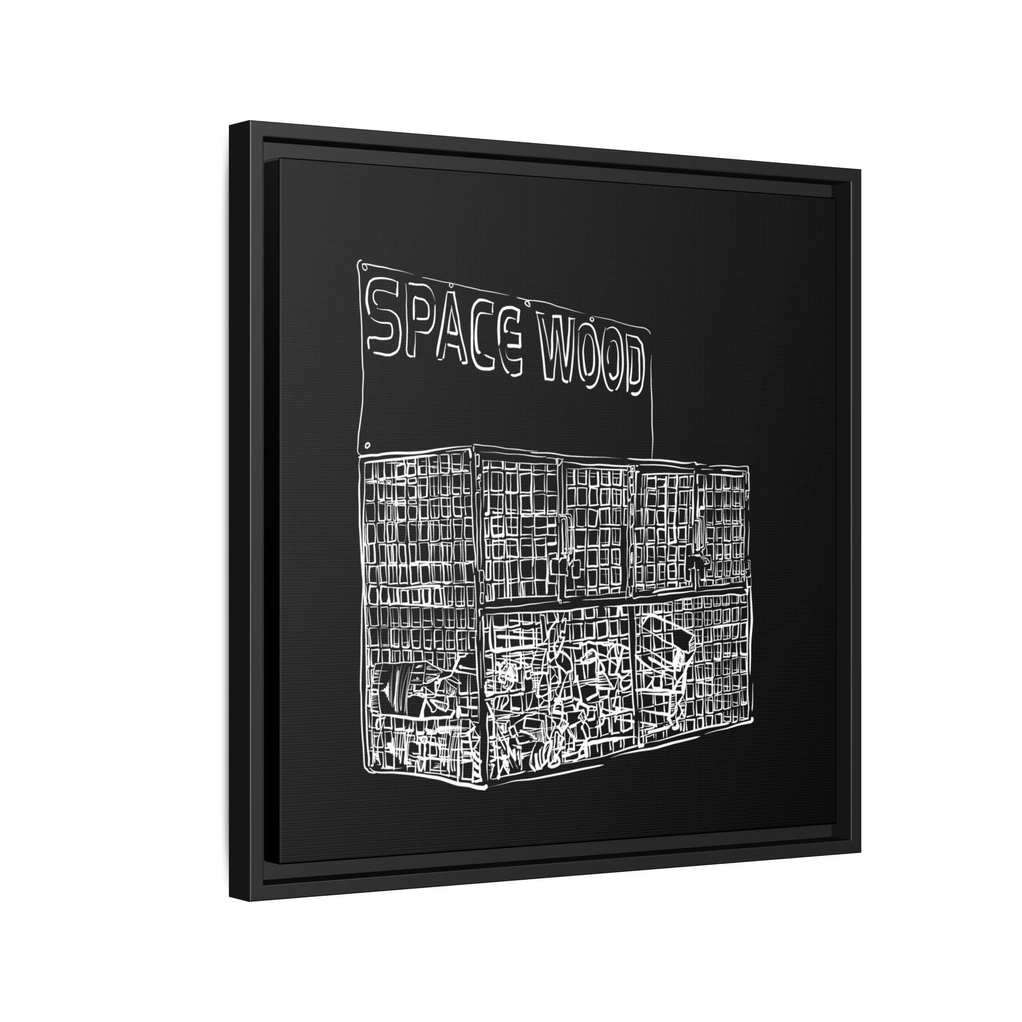 Sustainably Framed Giclee Stretched Canvas | Climate Change | Eco Friendly Frame | Social Good | Modern Aesthetic | Archival | SPACE WOOD