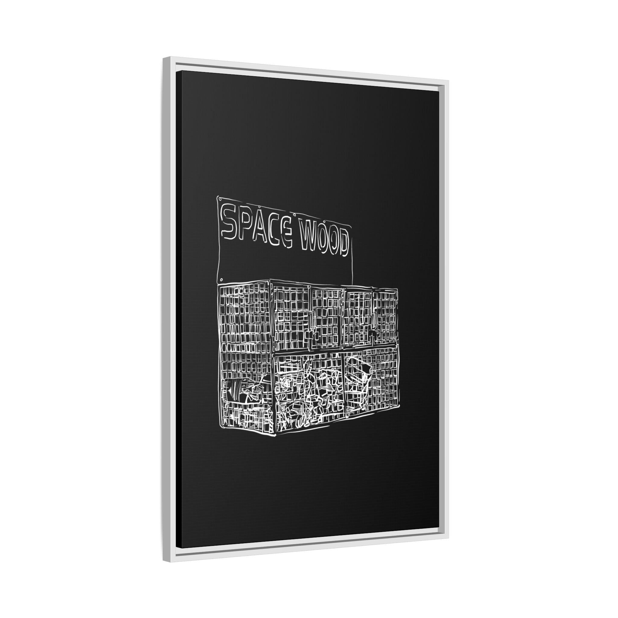 Sustainably Framed Giclee Stretched Canvas | Climate Change | Eco Friendly Frame | Social Good | Modern Aesthetic | Archival | SPACE WOOD