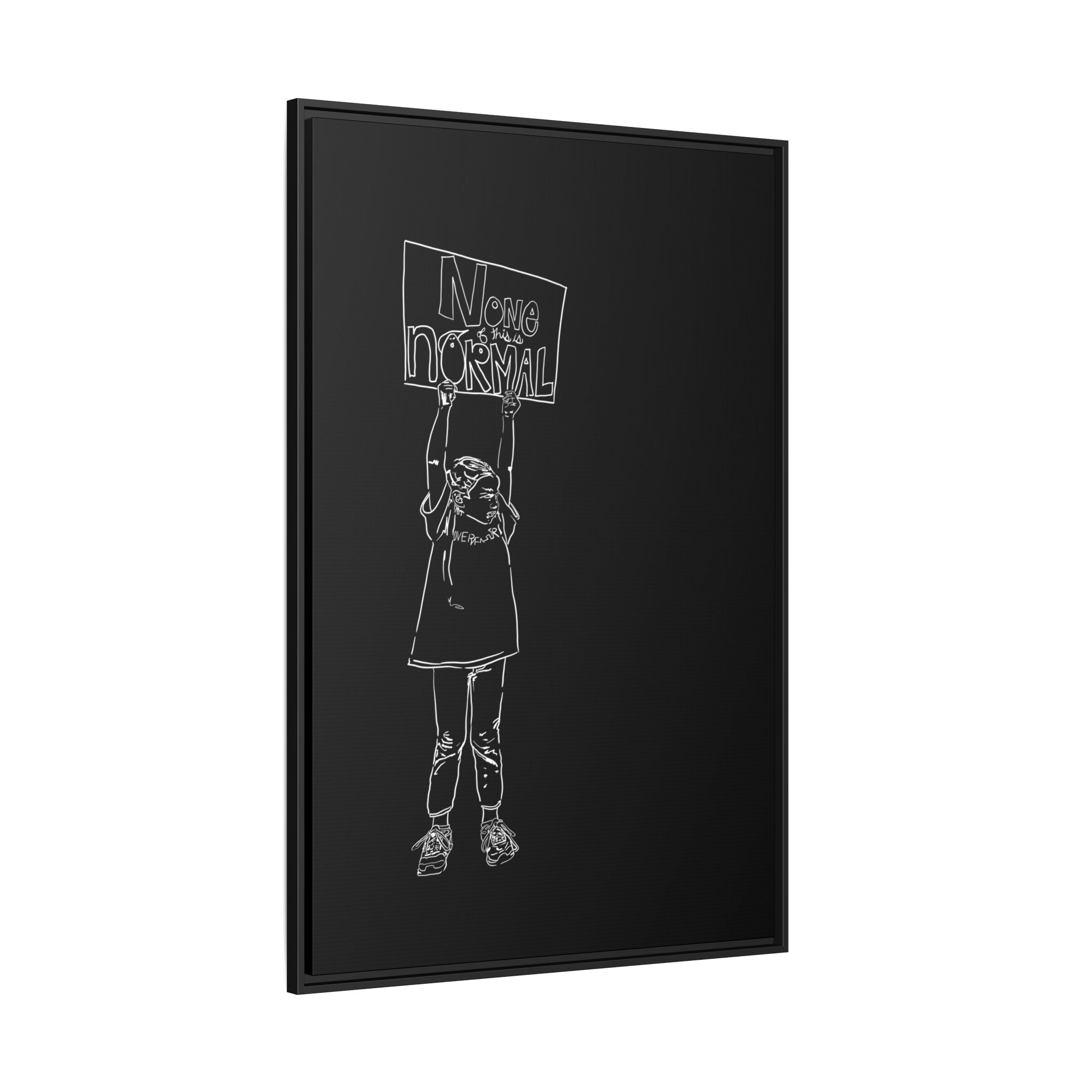 Sustainable Framed Archival Giclee  Stretched Canvas Social Art | Feminist  Print | Gallery Wall Art Museum Quality | NONE OF THIS IS NORMAL