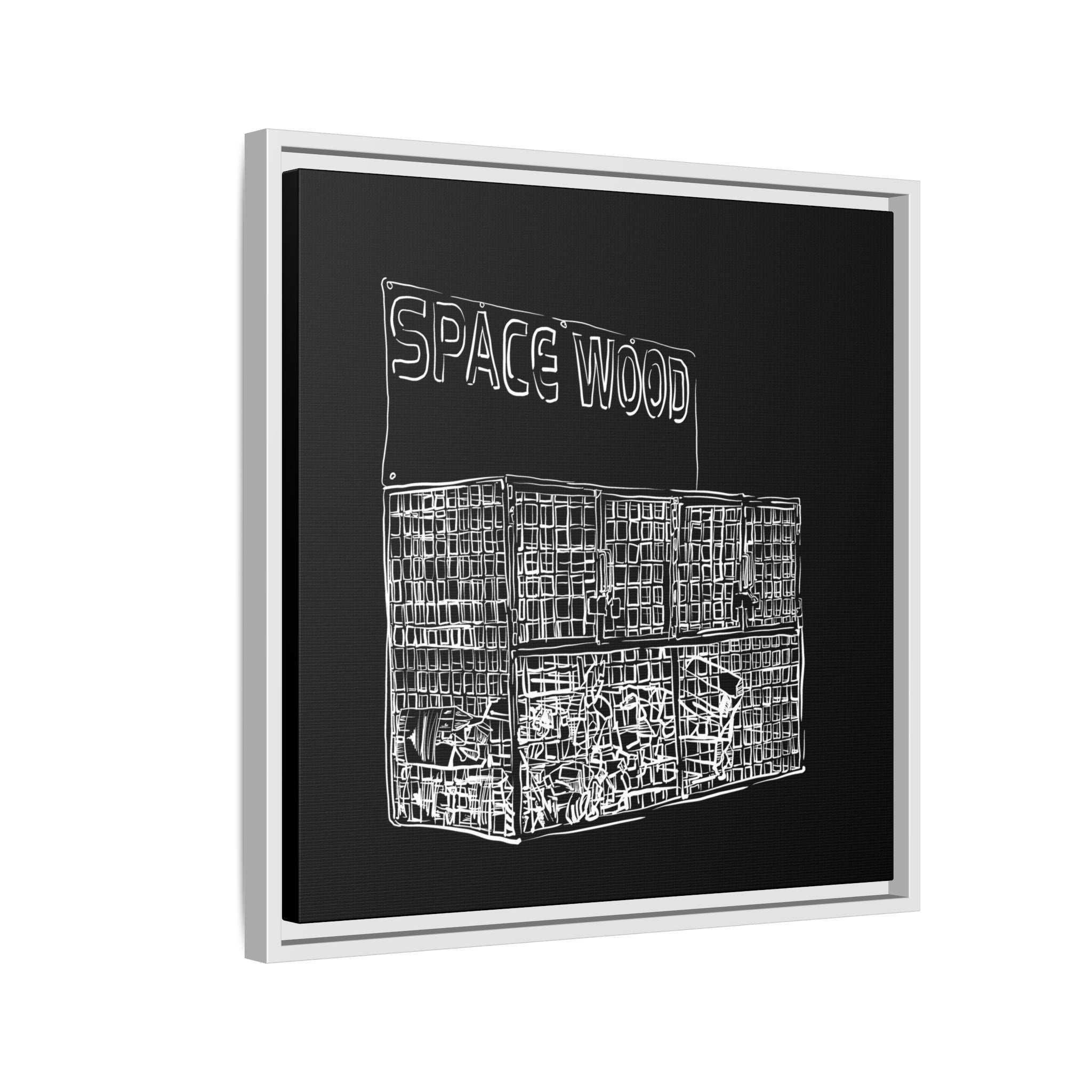 Sustainably Framed Giclee Stretched Canvas | Climate Change | Eco Friendly Frame | Social Good | Modern Aesthetic | Archival | SPACE WOOD