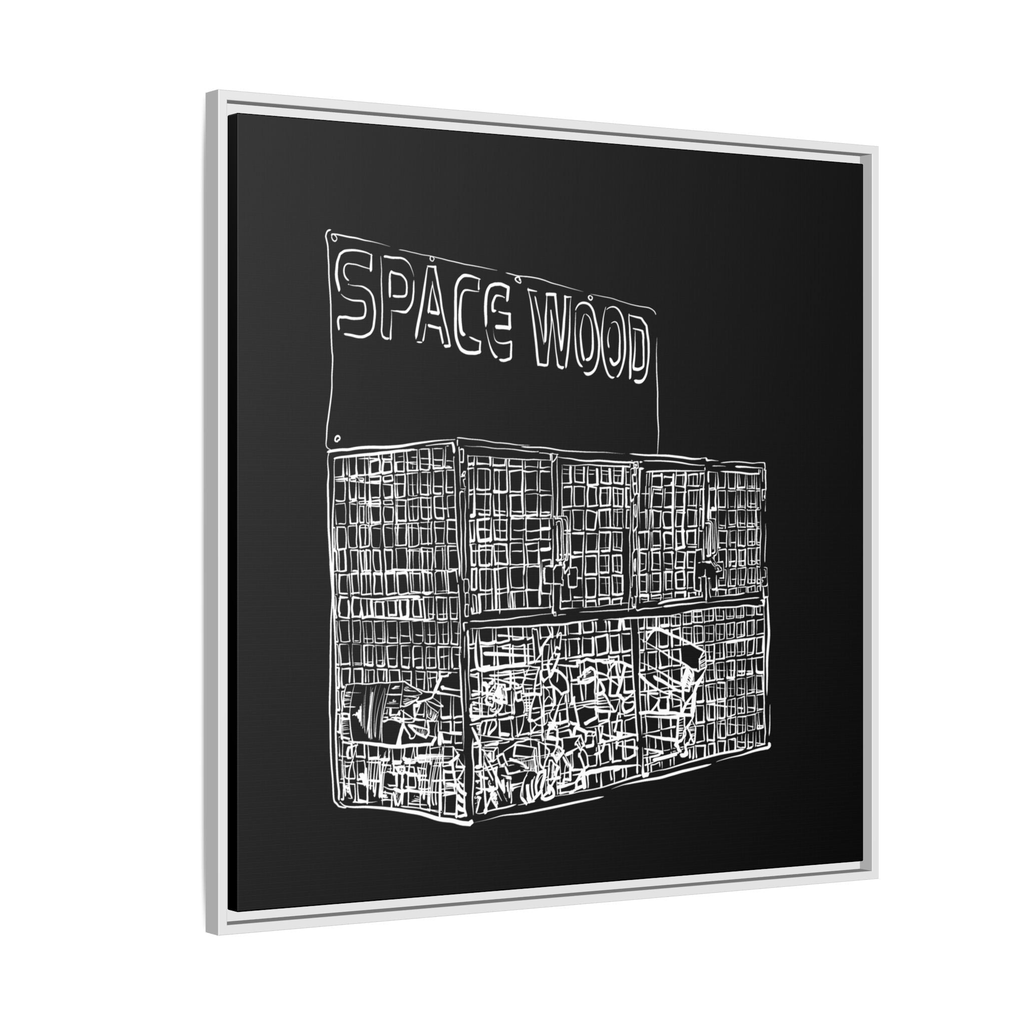 Sustainably Framed Giclee Stretched Canvas | Climate Change | Eco Friendly Frame | Social Good | Modern Aesthetic | Archival | SPACE WOOD