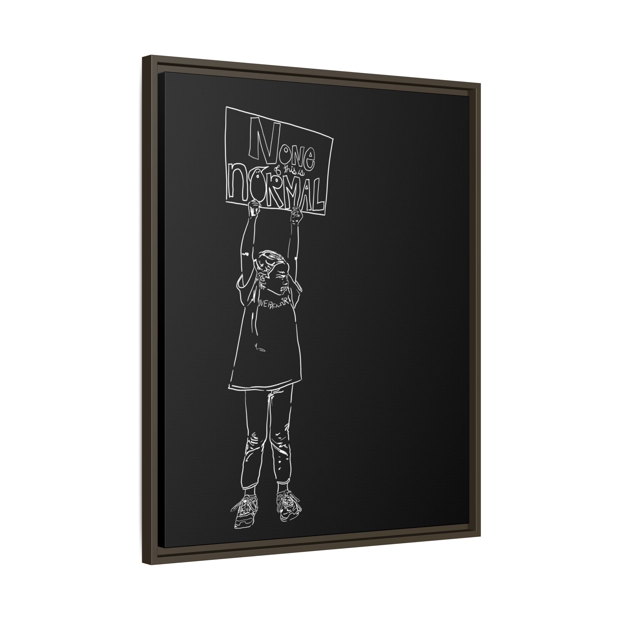 Sustainable Framed Archival Giclee  Stretched Canvas Social Art | Feminist  Print | Gallery Wall Art Museum Quality | NONE OF THIS IS NORMAL