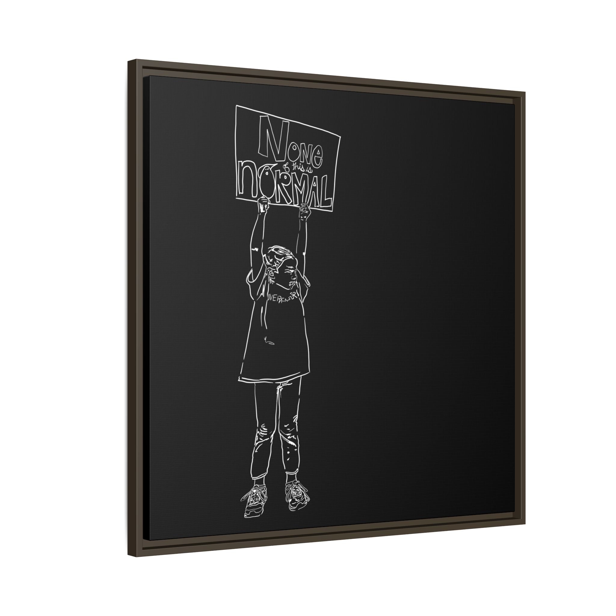 Sustainable Framed Archival Giclee  Stretched Canvas Social Art | Feminist  Print | Gallery Wall Art Museum Quality | NONE OF THIS IS NORMAL