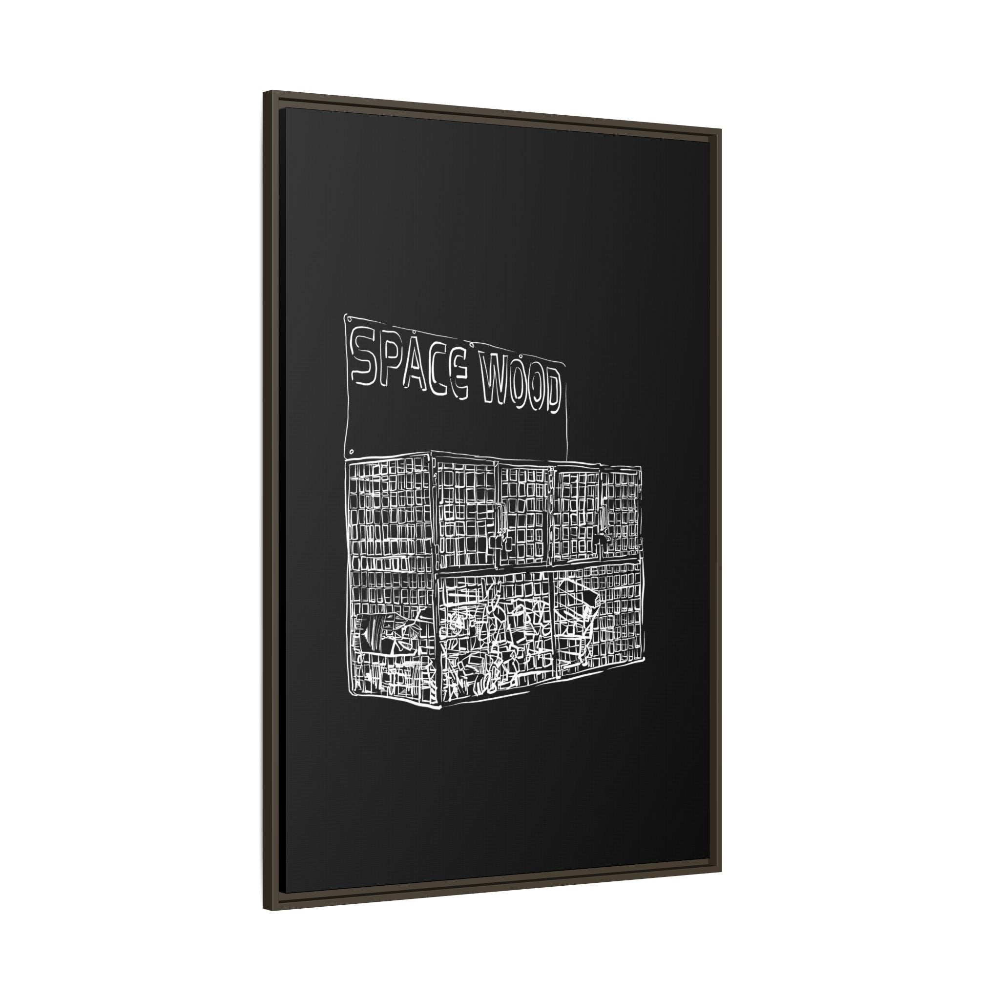 Sustainably Framed Giclee Stretched Canvas | Climate Change | Eco Friendly Frame | Social Good | Modern Aesthetic | Archival | SPACE WOOD