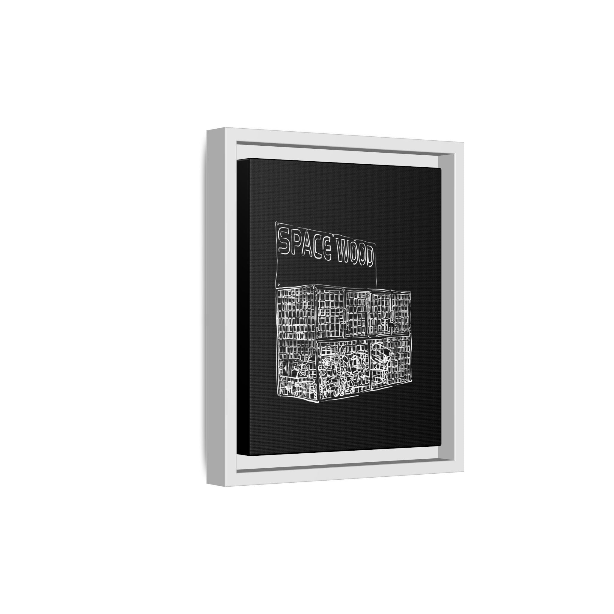 Sustainably Framed Giclee Stretched Canvas | Climate Change | Eco Friendly Frame | Social Good | Modern Aesthetic | Archival | SPACE WOOD