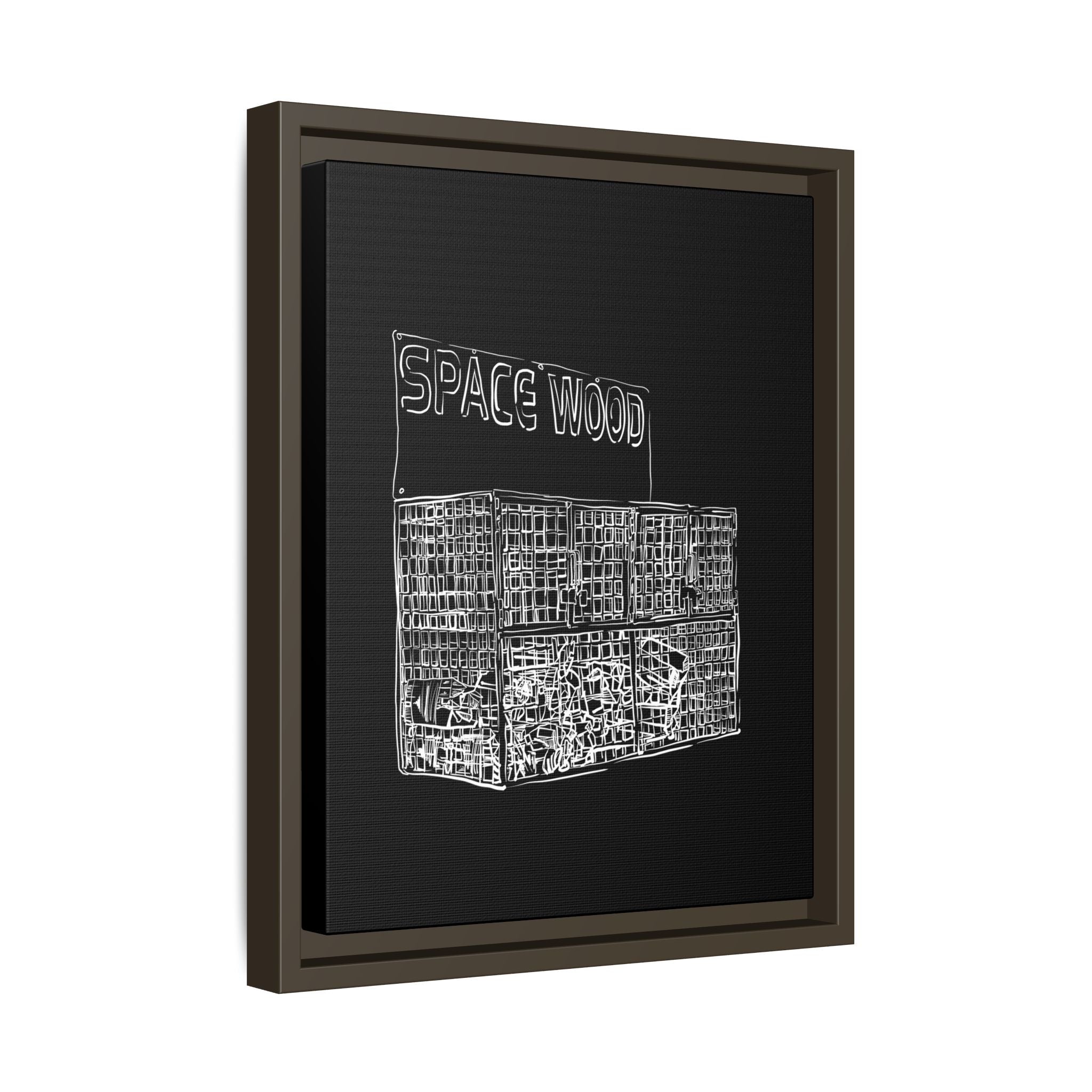 Sustainably Framed Giclee Stretched Canvas | Climate Change | Eco Friendly Frame | Social Good | Modern Aesthetic | Archival | SPACE WOOD