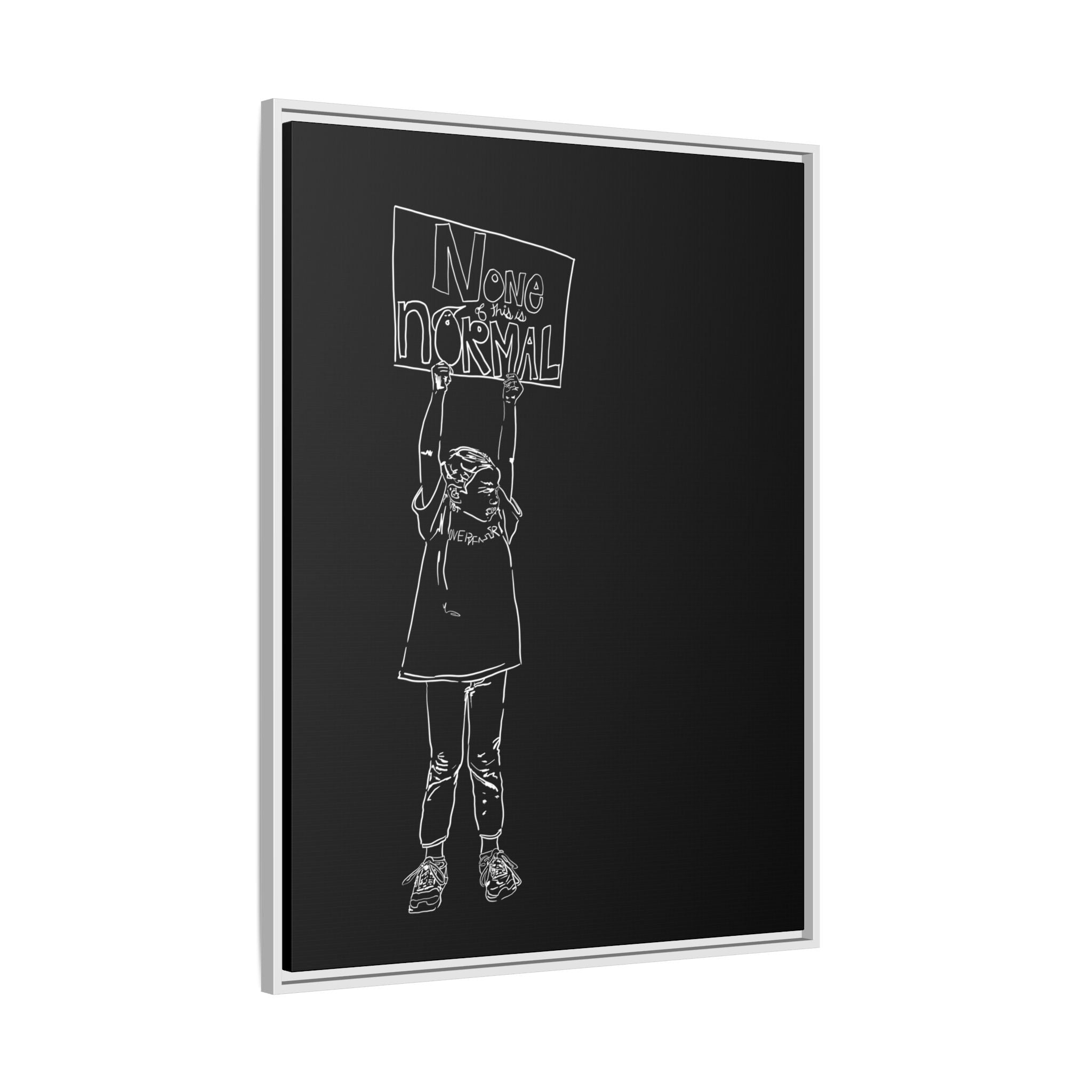 Sustainable Framed Archival Giclee  Stretched Canvas Social Art | Feminist  Print | Gallery Wall Art Museum Quality | NONE OF THIS IS NORMAL