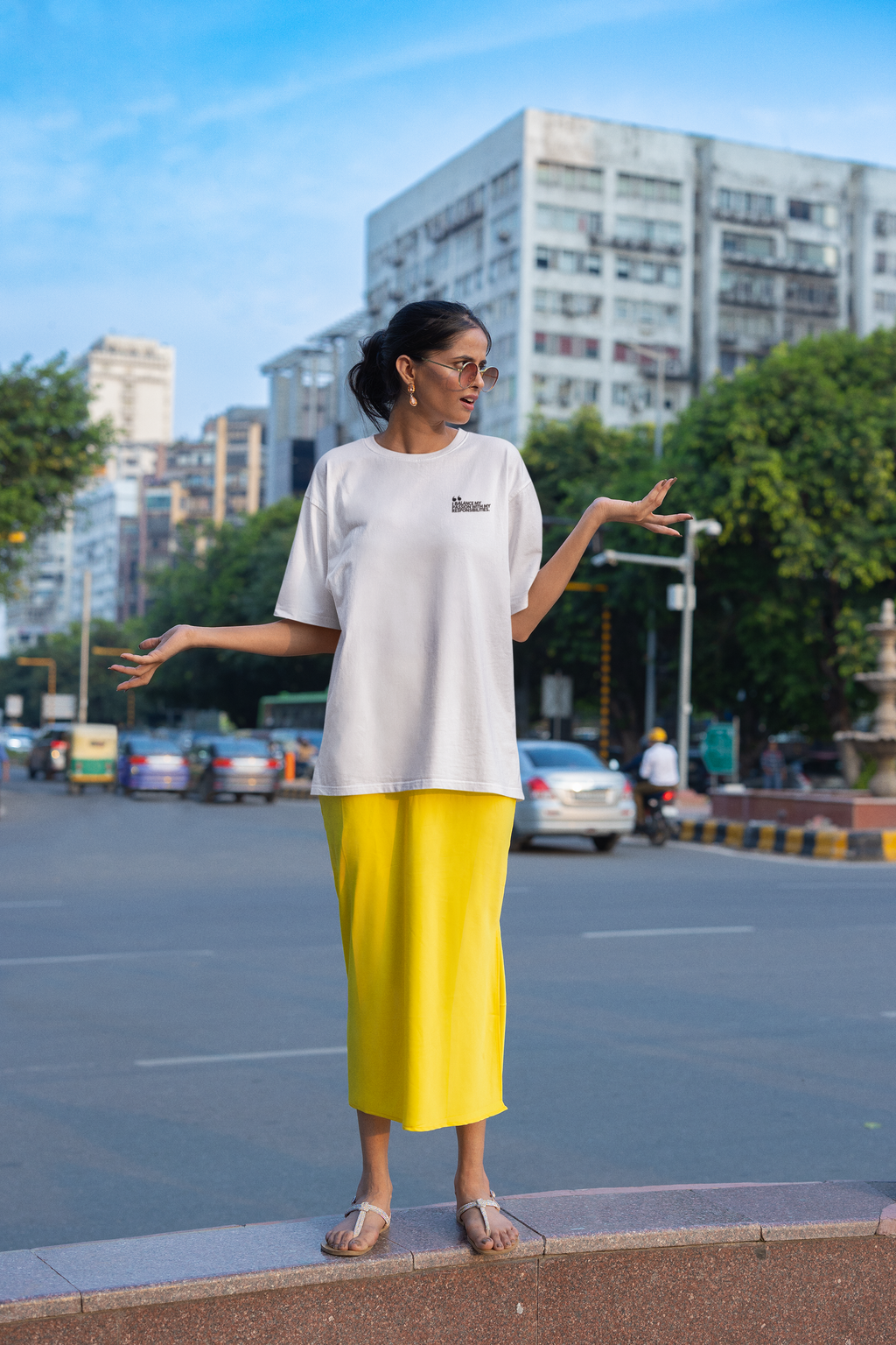 Unisex Heavyweight T-Shirt | Inspirational Social Quote  | Motivational Activist Fashion | QuoteApparel Sustainable Statement | Comfort Colors 1717 | I BALANCE MY PASSION WITH MY RESPONSIBILITIES | Oprah Winfrey John Lennon