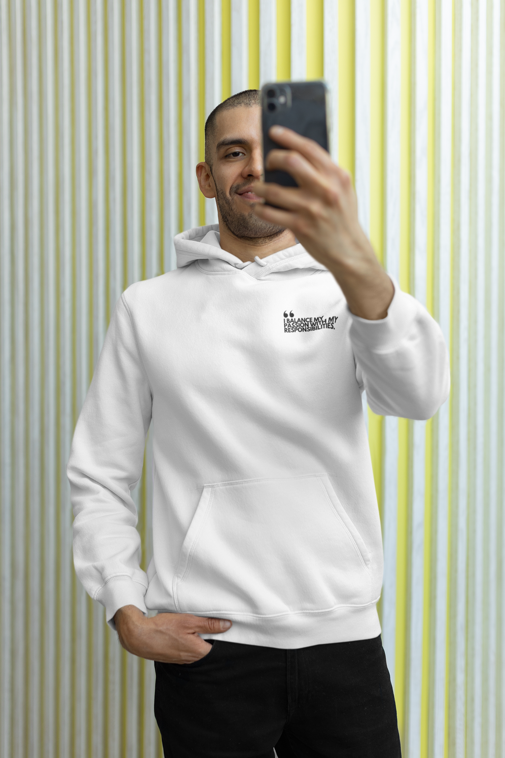 Unisex Heavy Weight Hoodie | Social Commentary Progressive | Activist Fashion Sustainable | Political Art Clothing Statement Comfort | Gildan® 18500 I BALANCE MY PASSION WITH MY RESPONSIBILITIES | Oprah Winfrey John Lennon